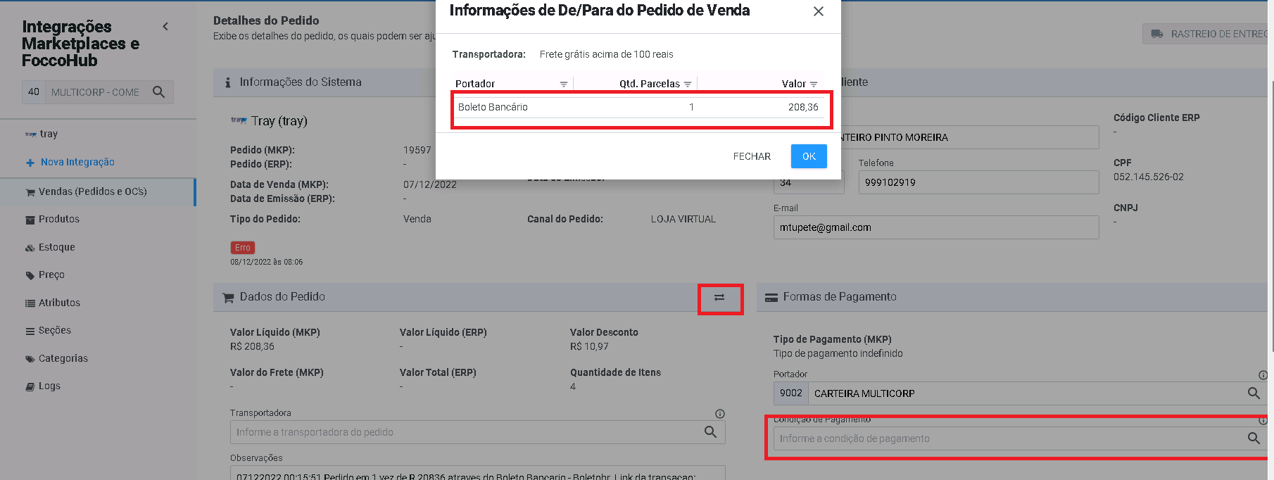 5 - Forma correta do DE e PARA das Condições de Pagamento.png